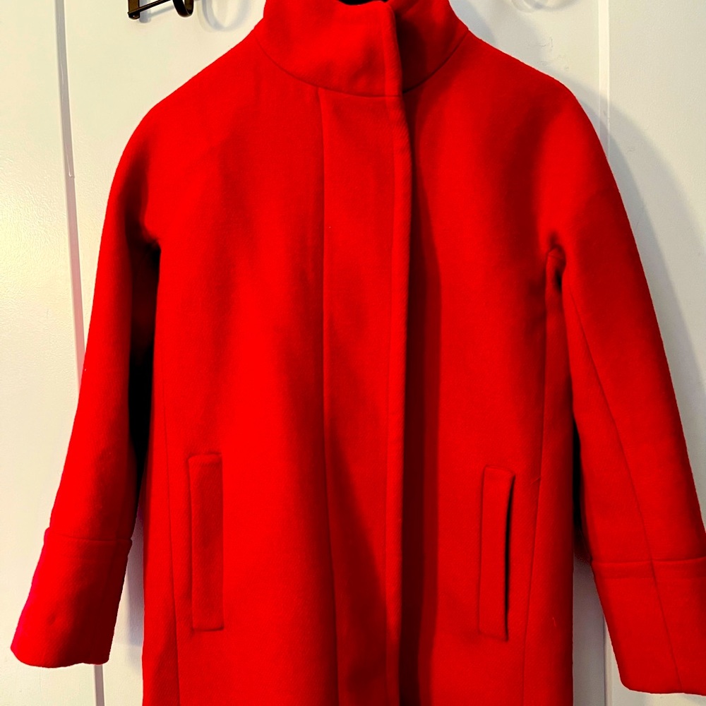 J Crew City Coat Red size 2P.